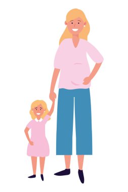 çocuk ile hamile kadın