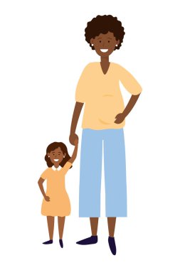 çocuk ile hamile kadın