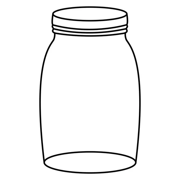 Bocal maçon verre avec couvercle — Image vectorielle