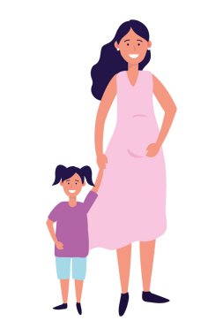 çocuk ile hamile kadın