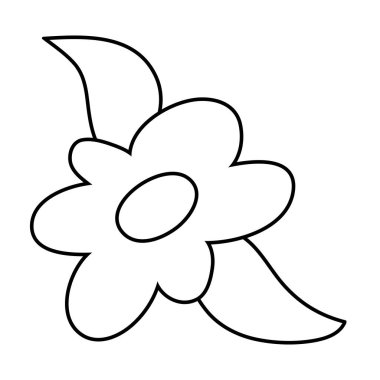 Sevimli çiçek çizilmiş simgesi