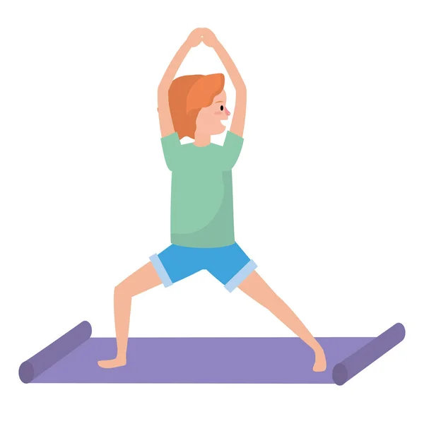 Fit woman practicing yoga — Stock Vector