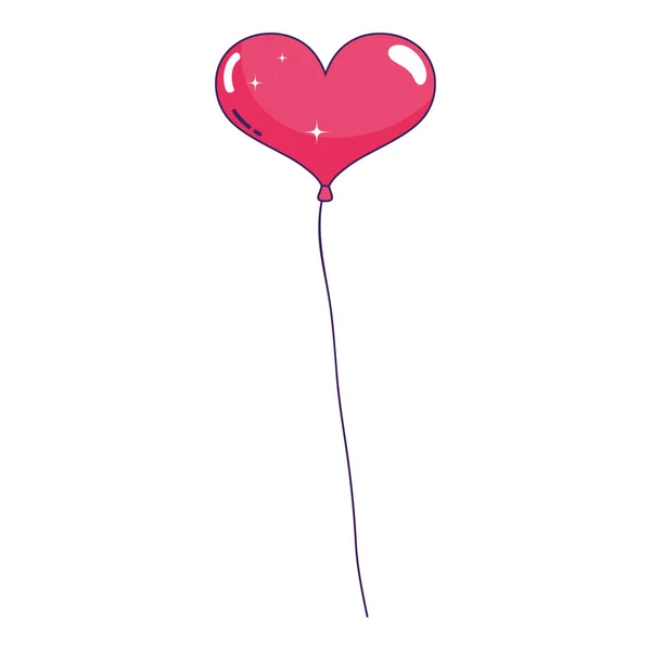 Μπαλόνι καρδιά σχήμα κόμμα — Διανυσματικό Αρχείο