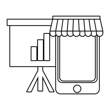 İş ofis ve pazarlama siyah beyaz