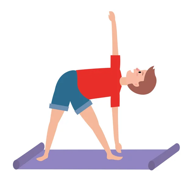 Fit homme pratiquant le yoga — Image vectorielle