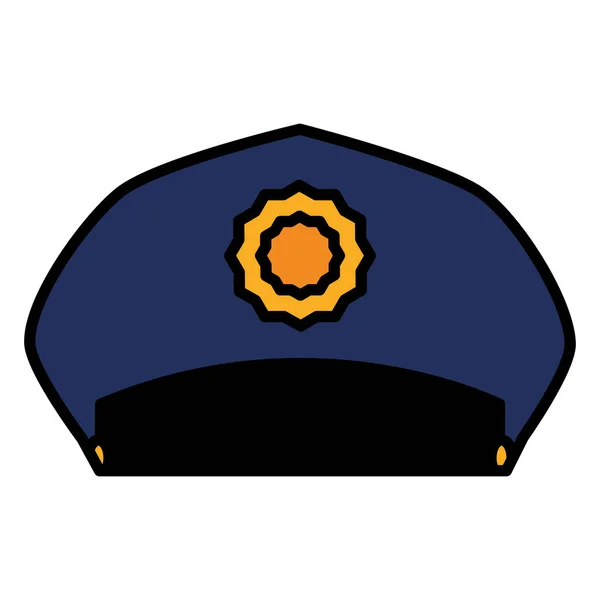 Politie hoed uniform icoon — Stockvector