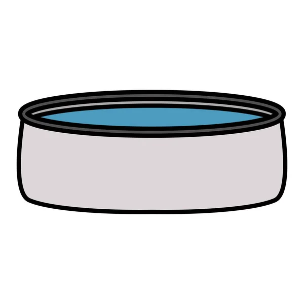 Plato para mascotas con agua — Vector de stock