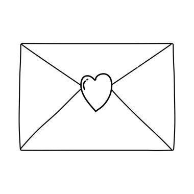 kalp simgesi olan zarf