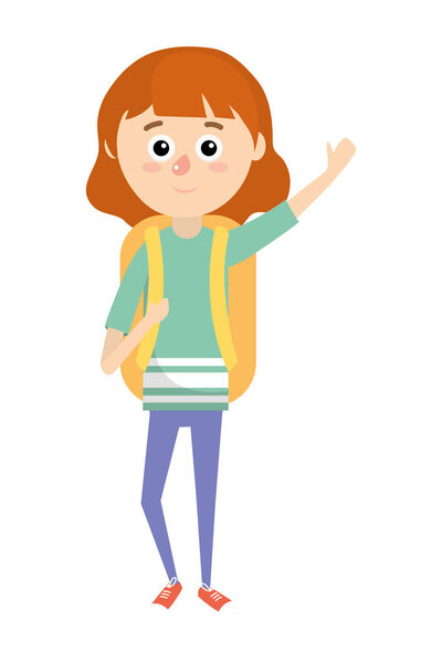 симпатичная девочка мультфильм