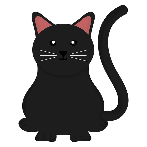 Lindo pequeño gato mascota carácter — Vector de stock