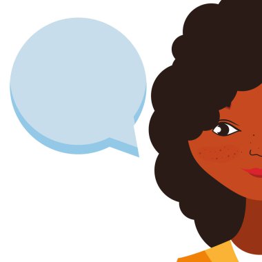 Genç bayan konuşuyor.