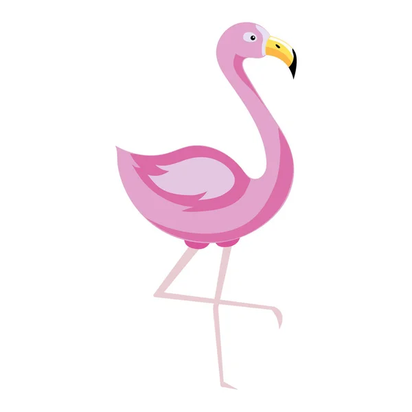 Desenho animado flamingo rosa —  Vetores de Stock