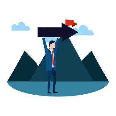 başarılı bir iş adamı avatar çizgi film