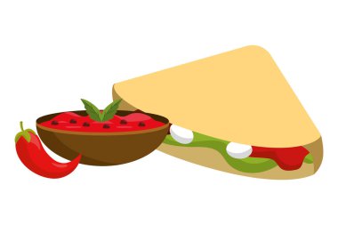 lezzetli Meksika yemeği çizgi film