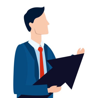 başarılı bir iş adamı avatar çizgi film