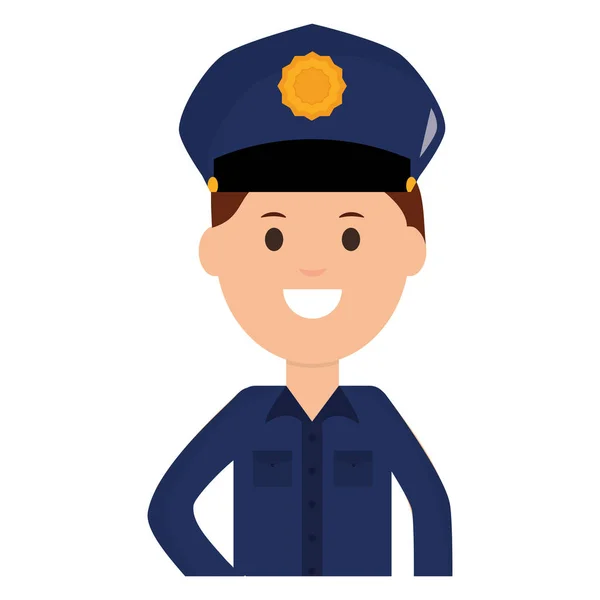 Polis memuru avatar karakter — Stok Vektör