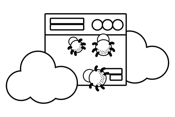 Technologie Computing Cartoon — Stockvektor