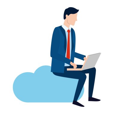 başarılı bir iş adamı avatar çizgi film