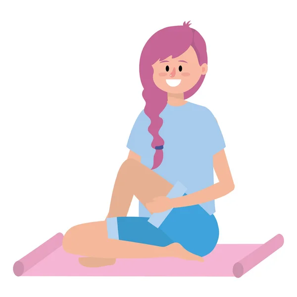 适合女人练瑜伽 — 图库矢量图片