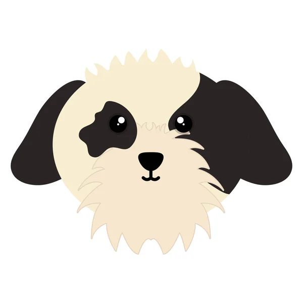 Cute little dog head pet character — ストックベクタ