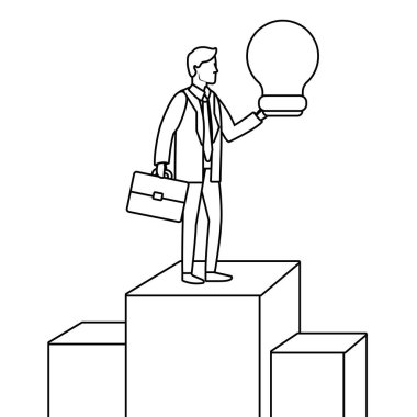 başarılı bir iş adamı avatar çizgi film