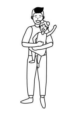 taşıma çocuk siyah ve beyaz adam