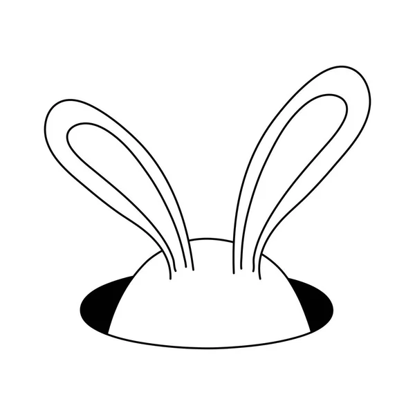 Icône d'oreilles de lapin magique — Image vectorielle