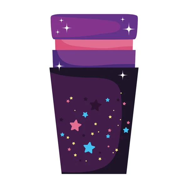 Yıldız ile plastik fincan — Stok Vektör