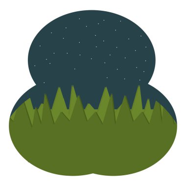 alan kampı çim gece sahne