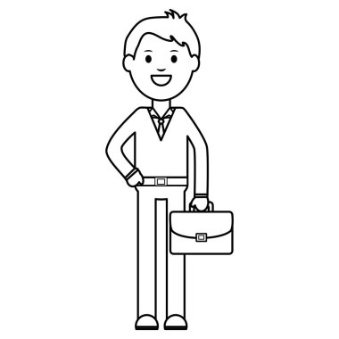 genç işadamı portföyü ile