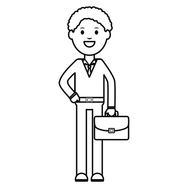 genç işadamı portföyü ile