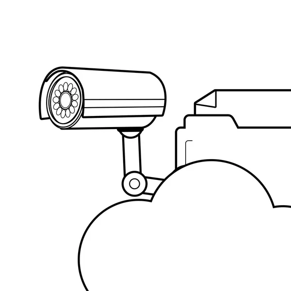 Sistema de segurança desenhos animados — Vetor de Stock