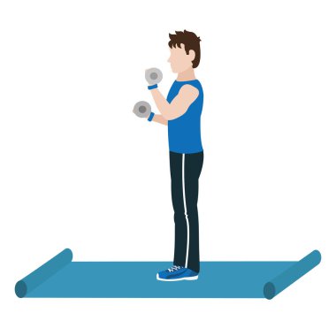 egzersiz yapan erkek uygun