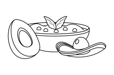 lezzetli Meksika yemeği çizgi film