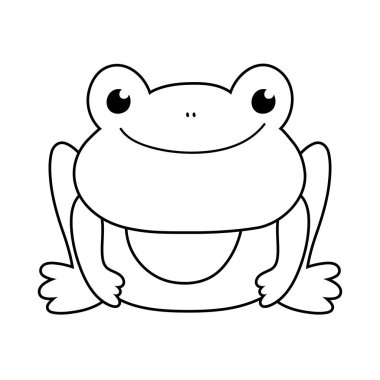 sevimli kurbağa karakter simgesi