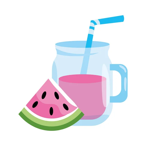 美味的新鲜果汁卡通 — 图库矢量图片