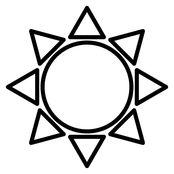 Zomer zon geïsoleerde pictogram — Stockvector