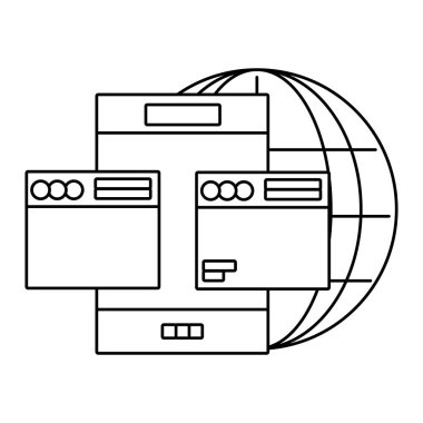 teknoloji smartphone çizgi film