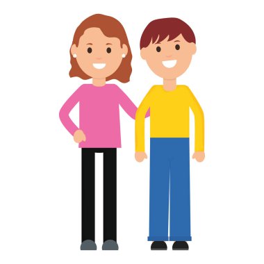 Genç çift avatarlar karakter