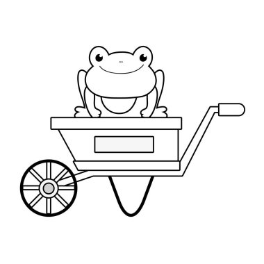 El arabası karakteri ile sevimli Toad