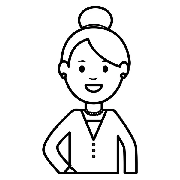 Junge Geschäftsfrau Avatar-Charakter — Stockvektor