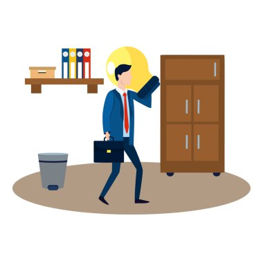 başarılı bir iş adamı avatar çizgi film