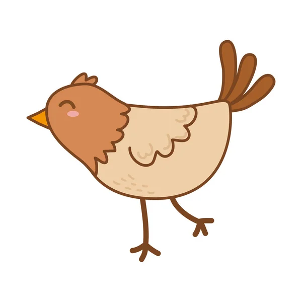Lindo pájaro bosque carácter — Vector de stock