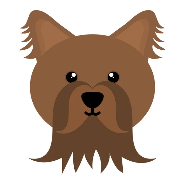 Cute little dog head pet character — Stockvector