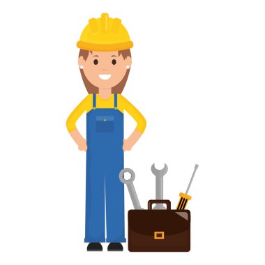 kask ve Toolbox ile kadın üreticisi işçi