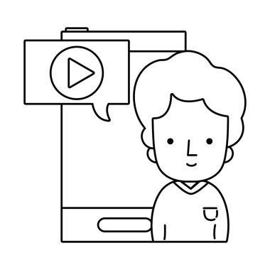 teknoloji smartphone çizgi film