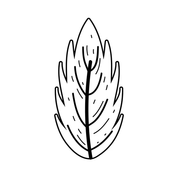 Ikona na białym tle liści roślin — Wektor stockowy