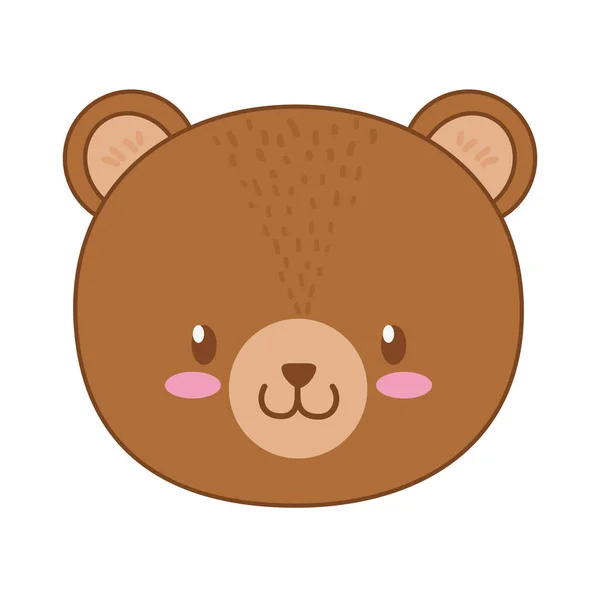Cute bear woodland character — Stock Vector