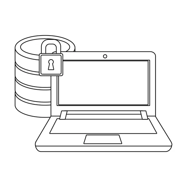 Tehnologie computing desen animat — Vector de stoc