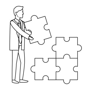 başarılı bir iş adamı avatar çizgi film